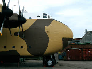 Side view of the nose of XB259