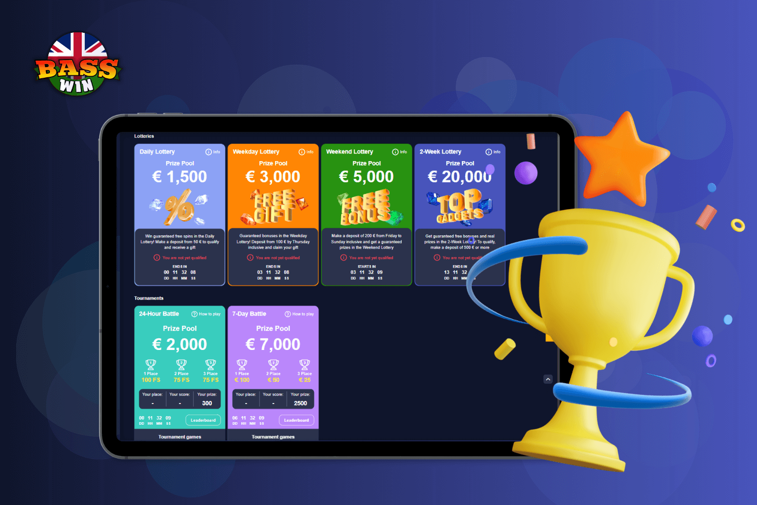 Join Lotteries and Tournaments at BassWin UK for Extra Rewards